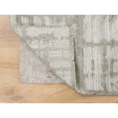 Modern and Contemporary Wool Hand Knotted Rug Grey No Border 2.6X8.0 -O058244