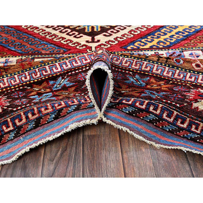 Kazak Wool Hand Knotted Rug Multicolored 6.2x7.7 -O0582