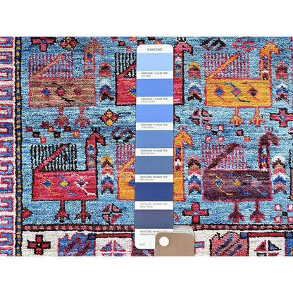 Kazak Wool Hand Knotted Rug Multicolored 6.2x7.7 -O0582