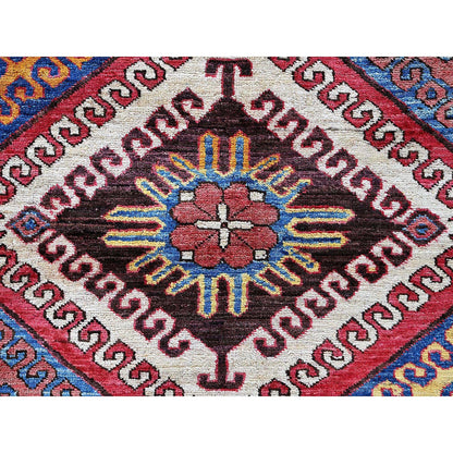 Kazak Wool Hand Knotted Rug Multicolored 6.2x7.7 -O0582