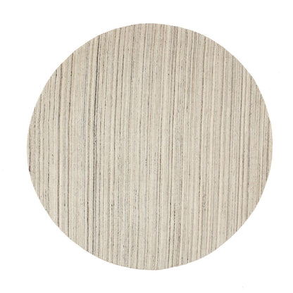 Hand-Loomed Wool Hand Loomed Rug Beige No Border 8.0X8.0 -O058349