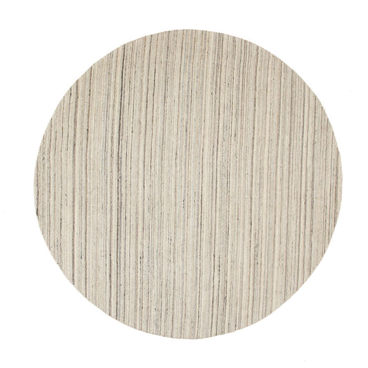 Hand-Loomed Wool Hand Loomed Rug Beige No Border 8.0X8.0 -O058349