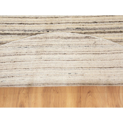 Hand-Loomed Wool Hand Loomed Rug Beige No Border 8.0X8.0 -O058350