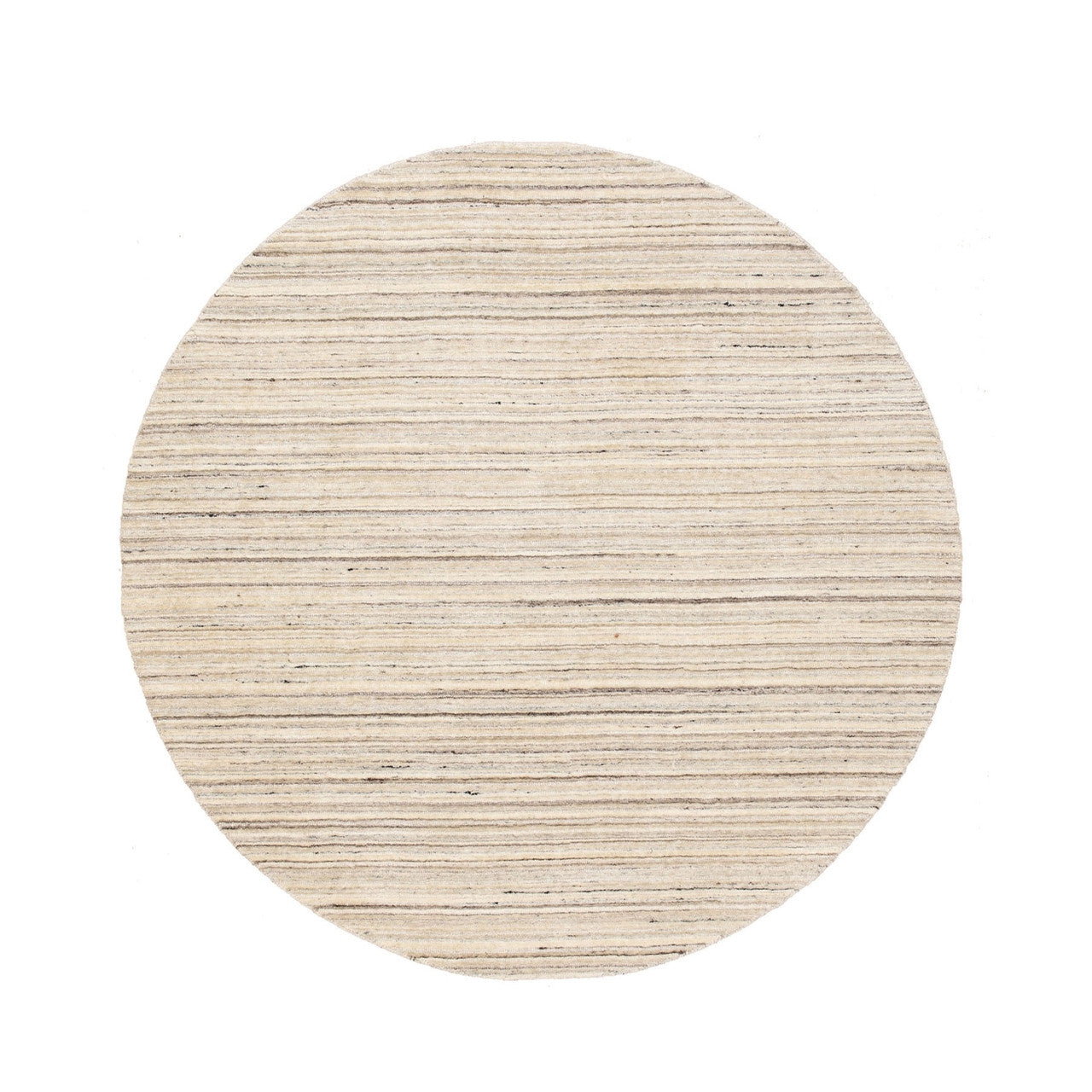 Hand-Loomed Wool Hand Loomed Rug Beige No Border 6.0X6.0 -O058353