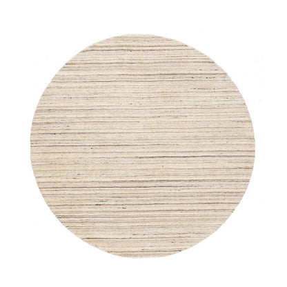 Hand-Loomed Wool Hand Loomed Rug Beige No Border 6.0X6.0 -O058354