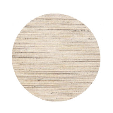 Hand-Loomed Wool Hand Loomed Rug Beige No Border 6.0X6.0 -O058354