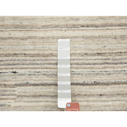 Hand-Loomed Wool Hand Loomed Rug Beige No Border 6.0X6.0 -O058354
