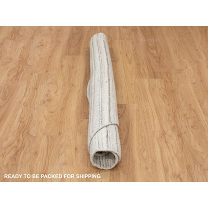 Hand-Loomed Wool Hand Loomed Rug Beige No Border 6.0X6.0 -O058354