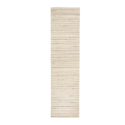 Hand-Loomed Wool Hand Loomed Rug Beige No Border 2.6X9.8 -O058358