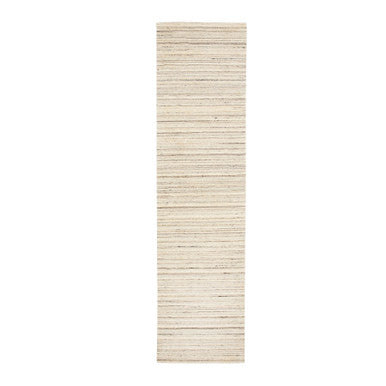 Hand-Loomed Wool Hand Loomed Rug Beige No Border 2.6X9.8 -O058358