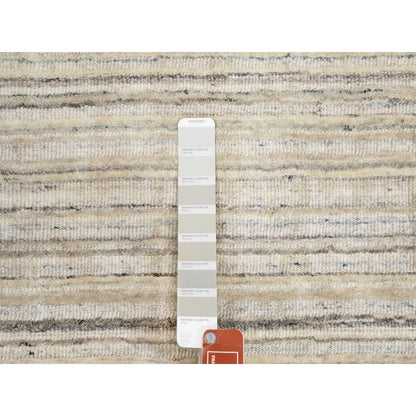 Hand-Loomed Wool Hand Loomed Rug Beige No Border 2.6X9.8 -O058358