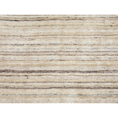 Hand-Loomed Wool Hand Loomed Rug Beige No Border 2.6X9.8 -O058358