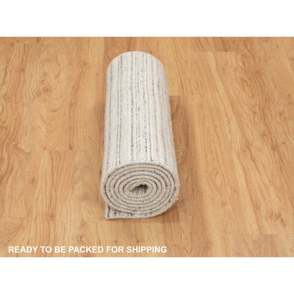 Hand-Loomed Wool Hand Loomed Rug Beige No Border 2.6X9.8 -O058358