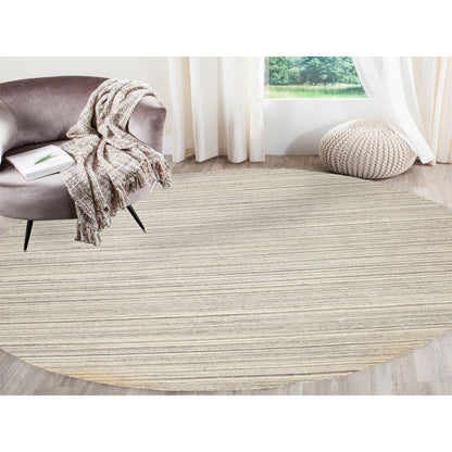 Modern and Contemporary Wool Hand Loomed Rug Beige No Border 10.2X10.2 -O058378