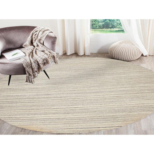 Modern and Contemporary Wool Hand Loomed Rug Beige No Border 10.2X10.2 -O058378