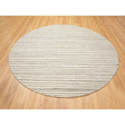 Modern and Contemporary Wool Hand Loomed Rug Beige No Border 10.2X10.2 -O058378