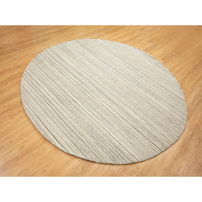Modern and Contemporary Wool Hand Loomed Rug Beige No Border 10.2X10.2 -O058378