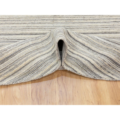 Modern and Contemporary Wool Hand Loomed Rug Beige No Border 10.2X10.2 -O058378