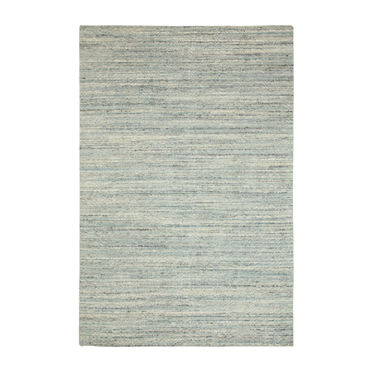Modern and Contemporary Wool Hand Loomed Rug Green No Border 6.0X9.0 -O058391