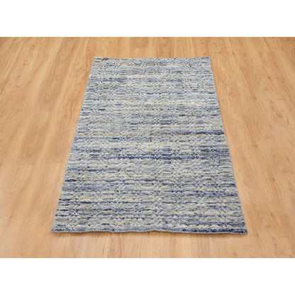 Modern and Contemporary Wool Hand Loomed Rug Grey No Border 3.0X5.0 -O058395