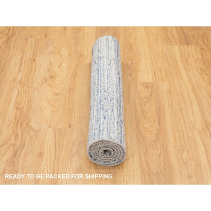 Modern and Contemporary Wool Hand Loomed Rug Grey No Border 3.0X5.0 -O058395