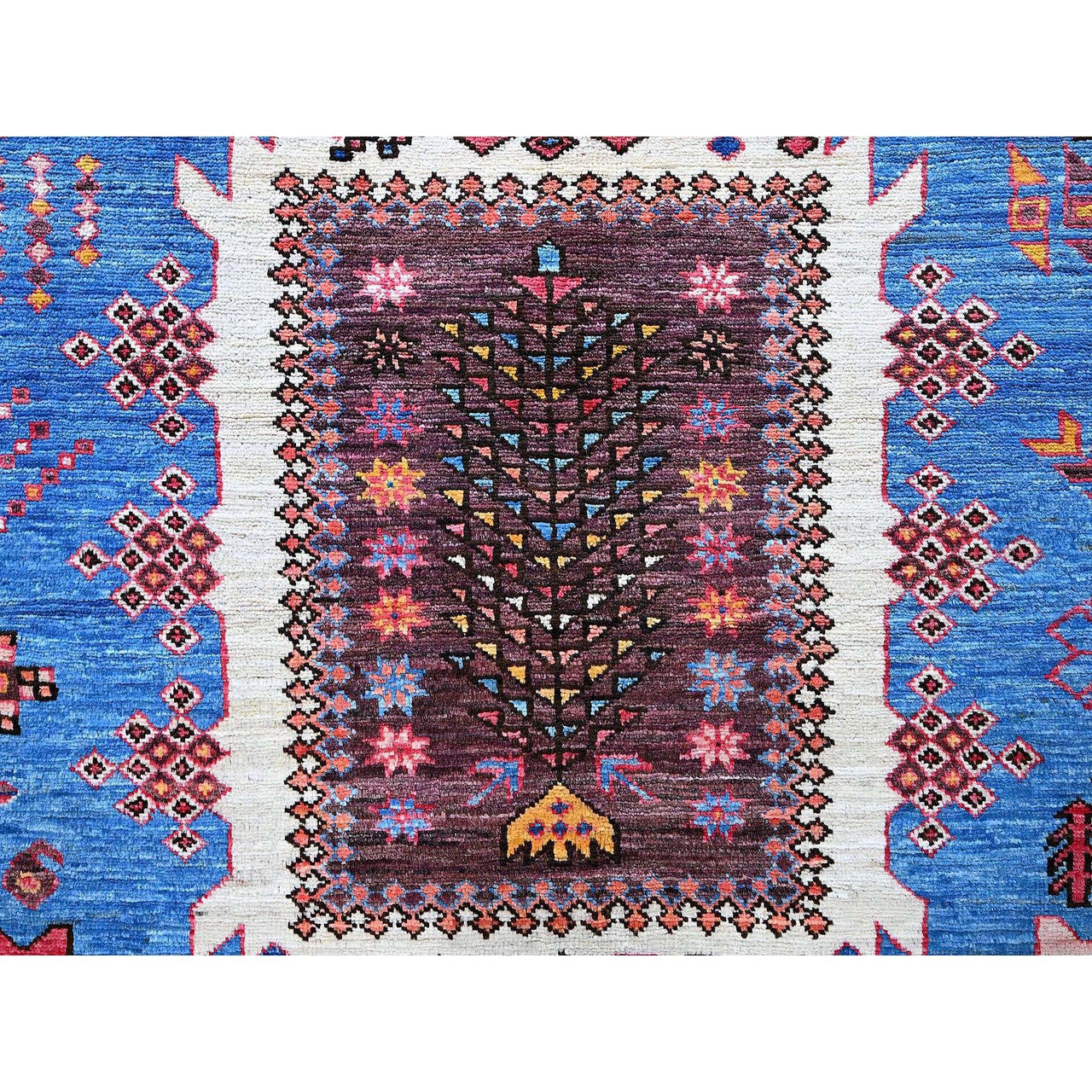 Kazak Wool Hand Knotted Rug Blue 6.0x7.8 -O0583
