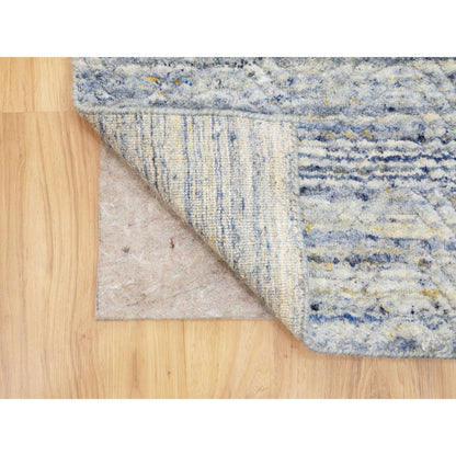 Modern and Contemporary Wool Hand Loomed Rug Grey No Border 2.6X5.10 -O058401
