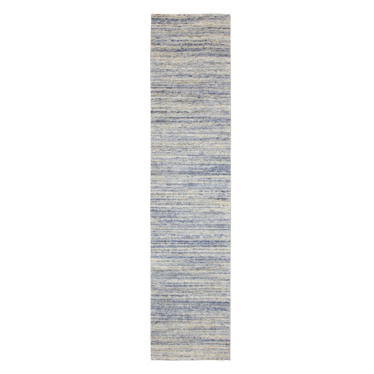 Modern and Contemporary Wool Hand Loomed Rug Grey No Border 2.6X11.9 -O058403
