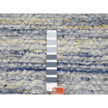 Modern and Contemporary Wool Hand Loomed Rug Grey No Border 2.6X11.9 -O058403
