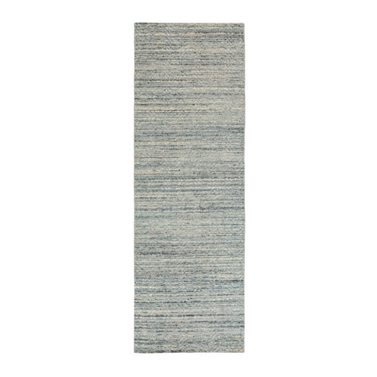 Modern and Contemporary Wool Hand Loomed Rug Green No Border 2.6X7.10 -O058421
