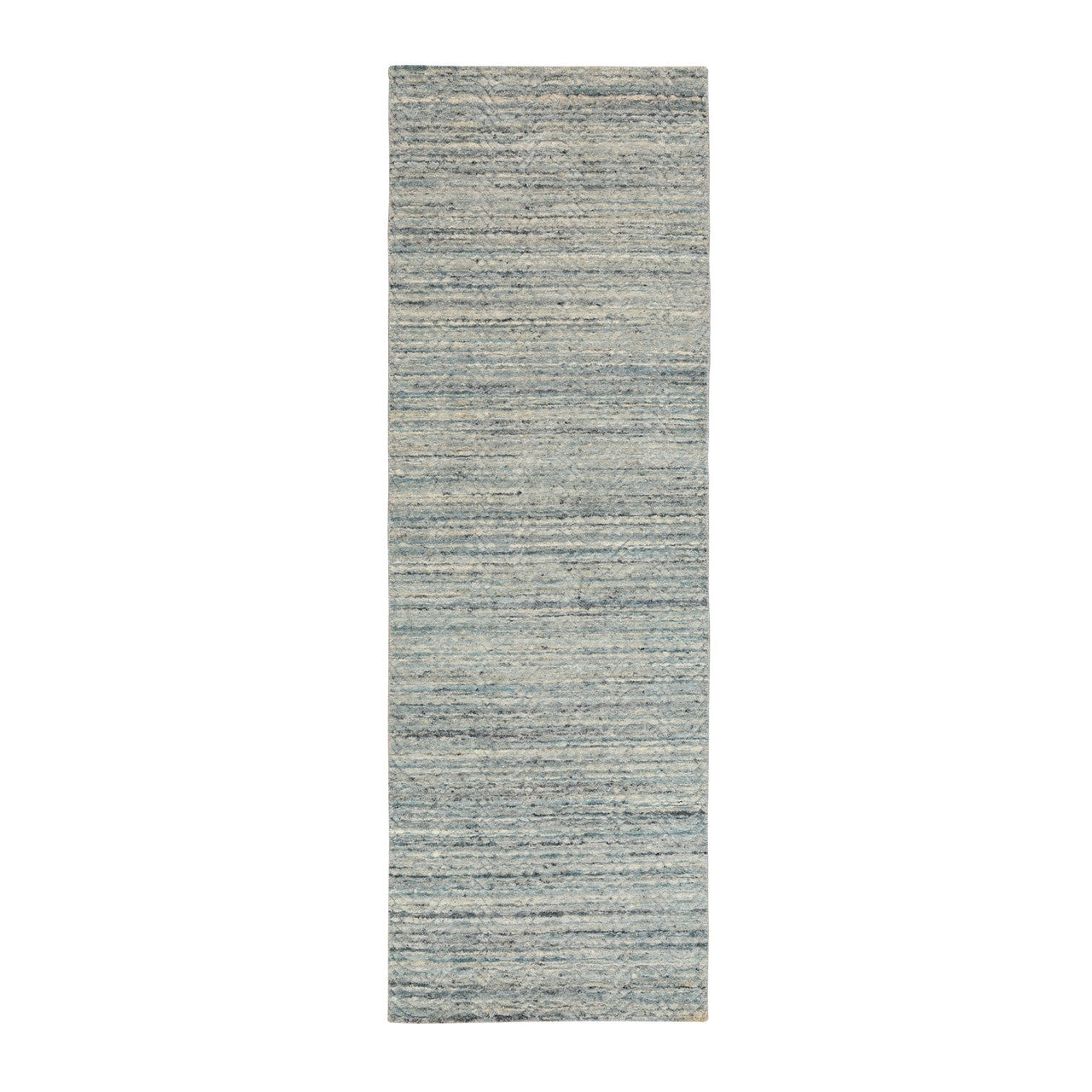 Modern and Contemporary Wool Hand Loomed Rug Green No Border 2.6X7.10 -O058422