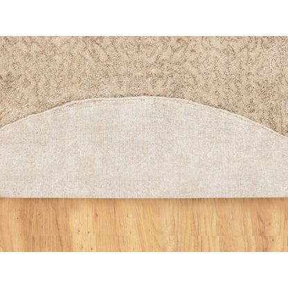 Modern and Contemporary Wool & Art Silk Hand Loomed Rug Beige No Border 5.9X5.9 -O058433
