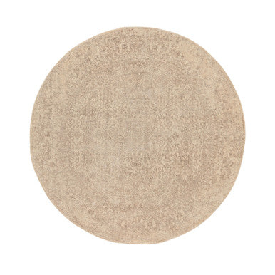 Modern and Contemporary Wool & Art Silk Hand Loomed Rug Beige No Border 5.10X5.10 -O058434
