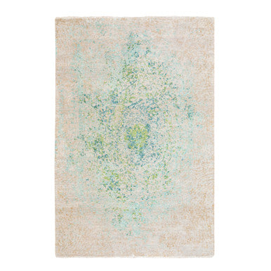 Wool and Silk Wool & Silk Hand Knotted Rug Ivory No Border 6.1X8.10 -O058437