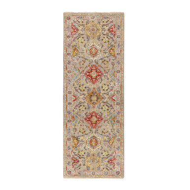 Transitional Wool & Pure Silk Hand Knotted Rug Grey No Border 2.8X7.10 -O058441