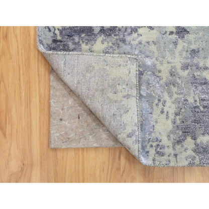 Modern and Contemporary Wool Hand Knotted Rug Grey No Border 2.8X7.10 -O058446