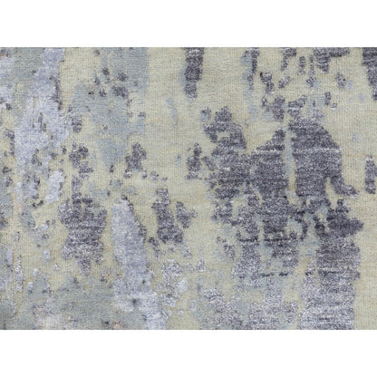Modern and Contemporary Wool Hand Knotted Rug Grey No Border 2.8X7.10 -O058446