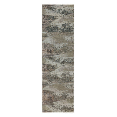Modern and Contemporary Wool & Silk Hand Knotted Rug Grey No Border 2.8X9.10 -O058452