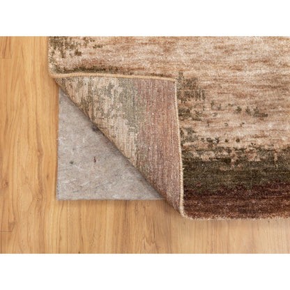 Modern and Contemporary Wool & Silk Hand Knotted Rug Brown No Border 3.0X5.0 -O058467