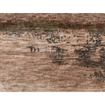 Modern and Contemporary Wool & Silk Hand Knotted Rug Brown No Border 3.0X5.0 -O058468