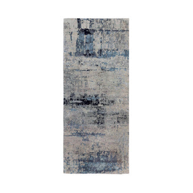 Modern and Contemporary Wool & Silk Hand Knotted Rug Grey No Border 2.6X5.10 -O058491