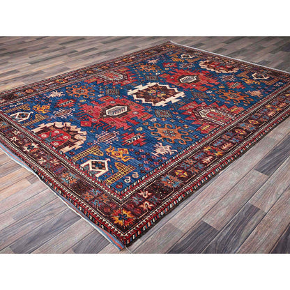 Kazak Wool Hand Knotted Rug Blue 6.0x7.10 -O0584