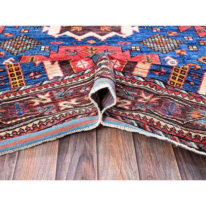 Kazak Wool Hand Knotted Rug Blue 6.0x7.10 -O0584