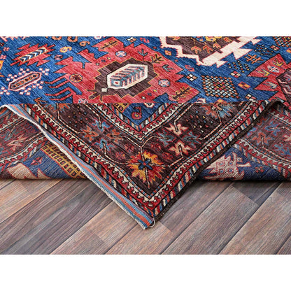 Kazak Wool Hand Knotted Rug Blue 6.0x7.10 -O0584