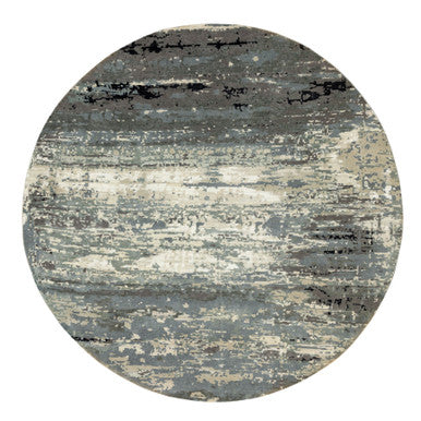 Modern and Contemporary Wool & Silk Hand Knotted Rug Grey No Border 8.3X8.3 -O058564