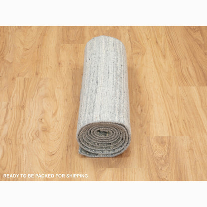 Modern and Contemporary Wool Hand Loomed Rug Green No Border 2.6X11.10 -O058571