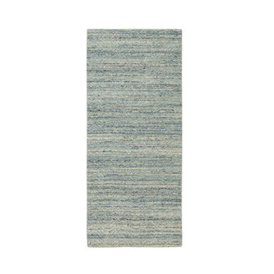 Modern and Contemporary Wool Hand Loomed Rug Green No Border 2.6X6.0 -O058576
