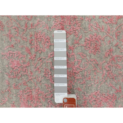 Hand-Loomed Wool & Art Silk Hand Loomed Rug Pink No Border 2.6X11.10 -O058583