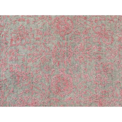Hand-Loomed Wool & Art Silk Hand Loomed Rug Pink No Border 2.6X11.10 -O058583