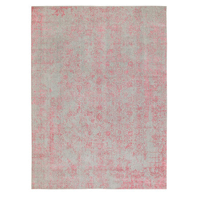 Hand-Loomed Wool & Art Silk Hand Loomed Rug Pink No Border 9.0X12.0 -O058589